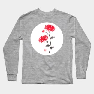 Royal pair sumi-e painting Long Sleeve T-Shirt